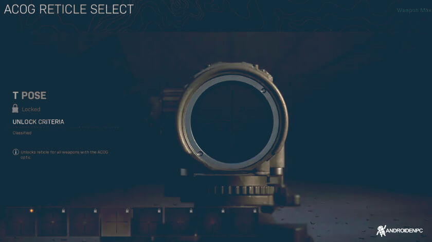 Cómo conseguir el retículo T Pose en Warzone